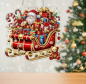 Preview: Diamond Painting Weihnachtsmann mit rotem Schlitten